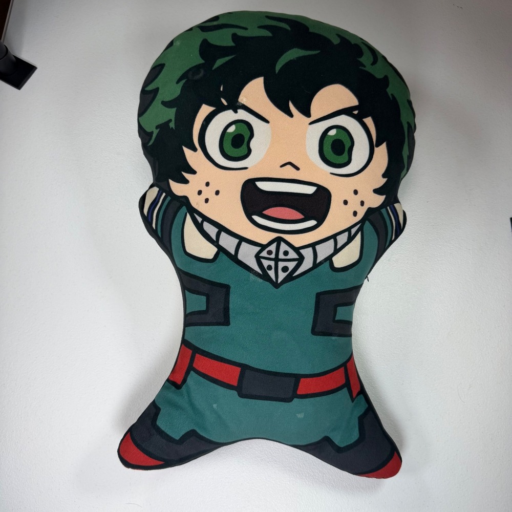 My Hero Academia Deku Reversible Plush Pillow OS Green Excellent Anime Decor